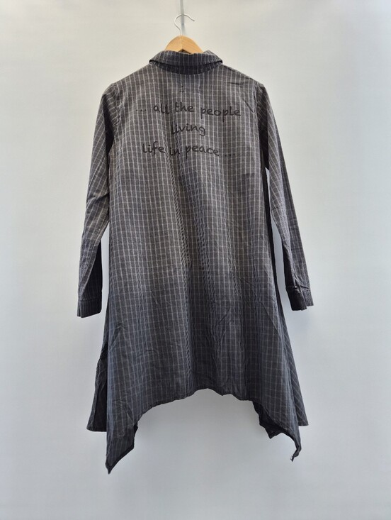 Luukaa Tops - Luukaa Dark Academia Grunge Plaid Grid Tunic Shirt Dress Imagine Peace Size 8